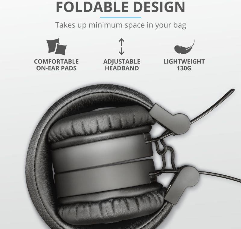 Trust Tones Bedraad/Bluetooth Draadloze On-Ear Koptelefoon Zwart afbeelding 10