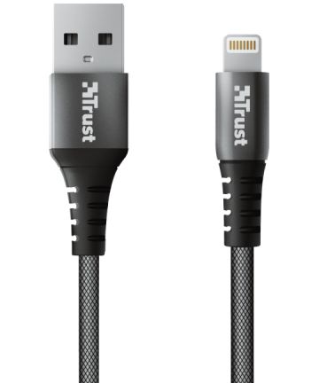 Trust Keyla Extra Sterke USB Lightning Kabel 1 Meter Zwart Kabels