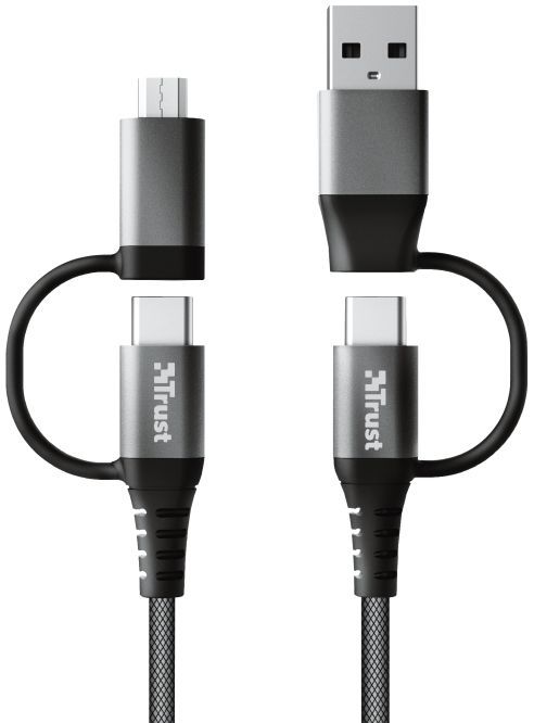 Trust Keyla 4-in-1 USB Data en Oplaad Kabel 1 Meter afbeelding 1