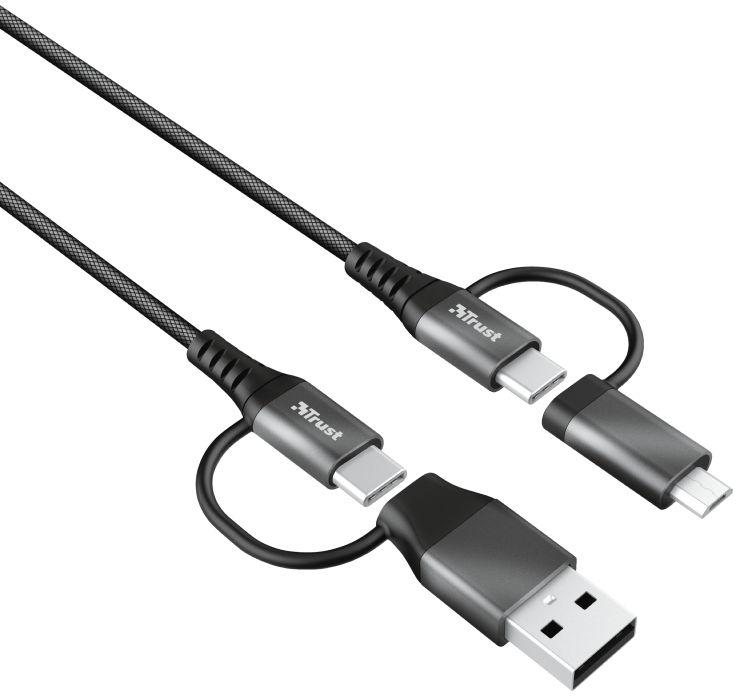 Trust Keyla 4-in-1 USB Data en Oplaad Kabel 1 Meter afbeelding 2