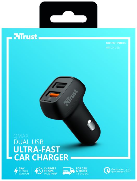 Trust Qmax Dubbele USB Poort Autolader afbeelding 13