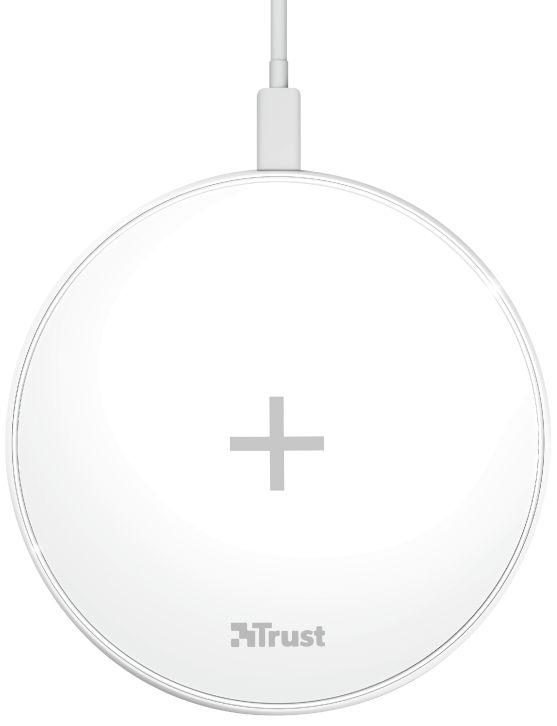Trust Qylo Draadloze Oplader 10W Fast Charge + MicroUSB kabel 1M Wit afbeelding 2