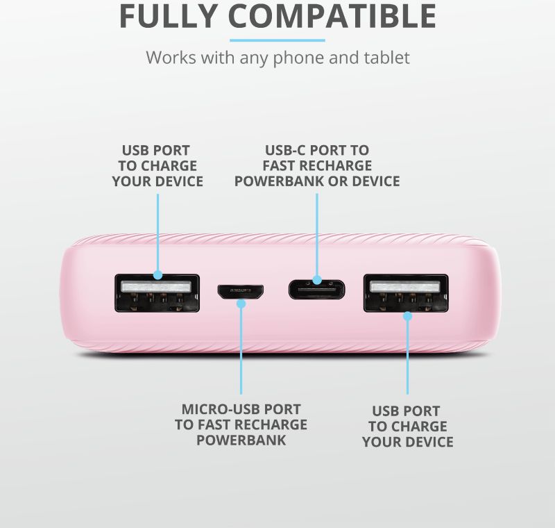 Trust Primo Compact USB-C PowerBank 15.000 mAh Roze afbeelding 9