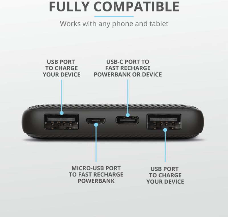 Trust Primo Ultra Dunne USB-C PowerBank 10.000 mAh Zwart afbeelding 10