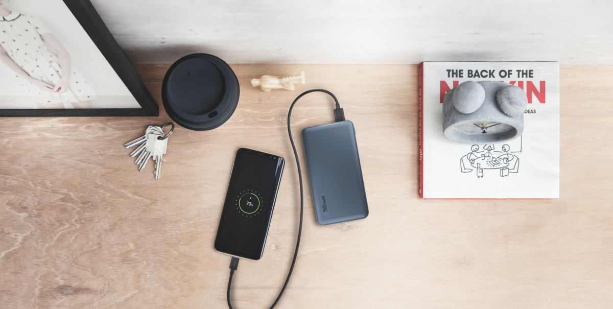 Trust Primo Ultra Dunne USB-C PowerBank 10.000 mAh Blauw afbeelding 12