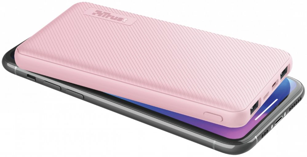 Trust Primo Ultra Dunne USB-C PowerBank 10.000 mAh Roze afbeelding 2
