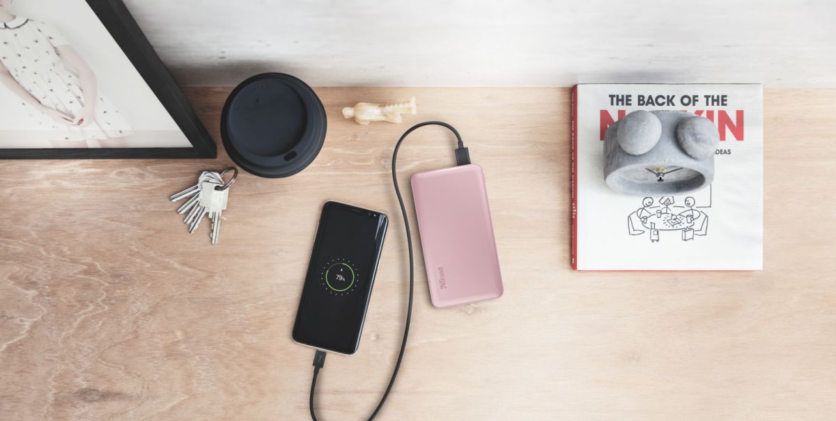 Trust Primo Ultra Dunne USB-C PowerBank 10.000 mAh Roze afbeelding 12