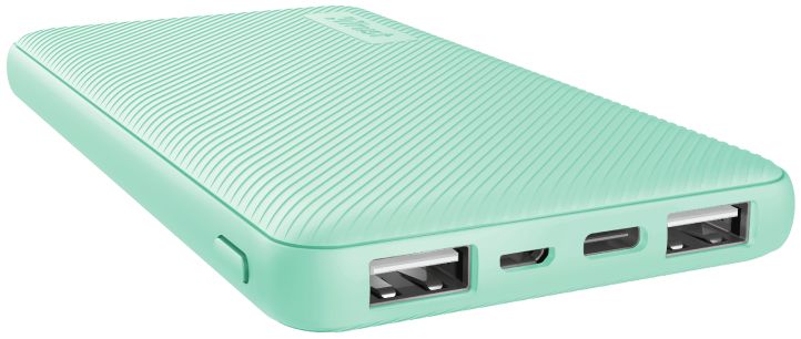 Trust Primo Ultra Dunne USB-C PowerBank 10.000 mAh Mint Groen afbeelding 1