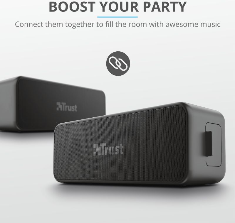 Trust Zowy Max Stylish Bluetooth Wireless Speaker Zwart afbeelding 10