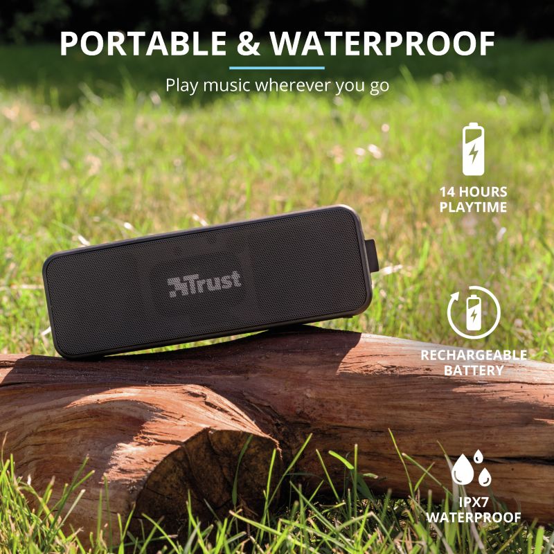 Trust Zowy Max Stylish Bluetooth Wireless Speaker Zwart afbeelding 8