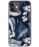 HappyCase iPhone 12 / 12 Pro Hoesje Flexibel TPU Blue Leaves Print