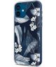 HappyCase iPhone 12 / 12 Pro Hoesje Flexibel TPU Blue Leaves Print