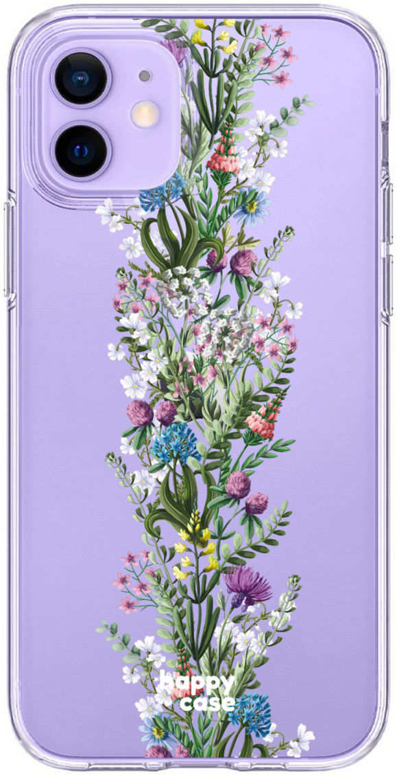 HappyCase iPhone 12 / 12 Pro Hoesje Flexibel TPU Floral Print afbeelding 1