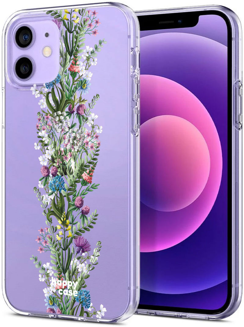 HappyCase iPhone 12 / 12 Pro Hoesje Flexibel TPU Floral Print afbeelding 2