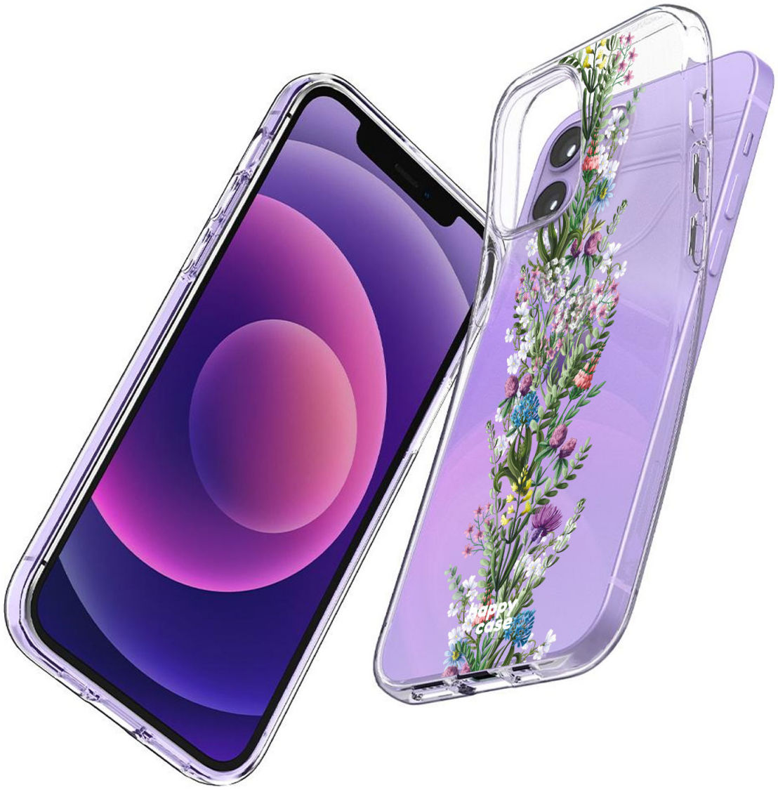 HappyCase iPhone 12 / 12 Pro Hoesje Flexibel TPU Floral Print afbeelding 3