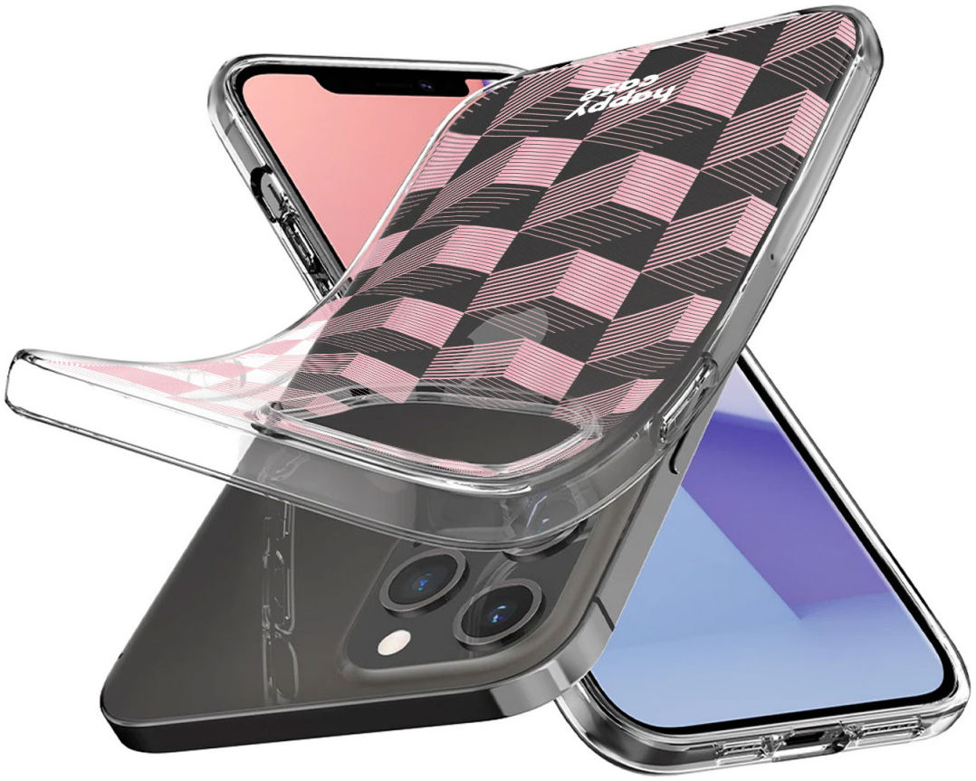 HappyCase iPhone 12 / 12 Pro Hoesje Flexibel TPU Blokjes Print afbeelding 4