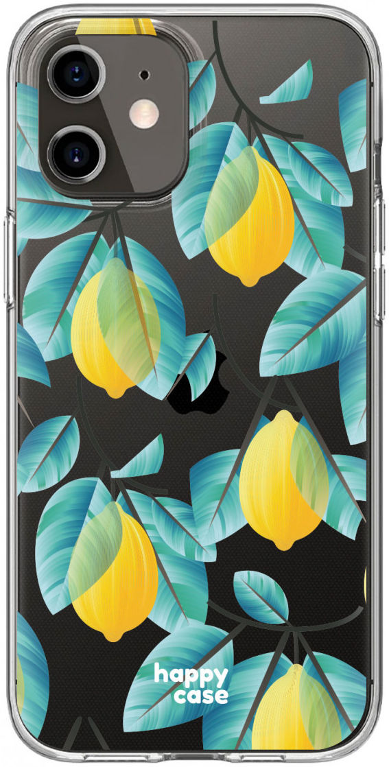 HappyCase iPhone 12 / 12 Pro Hoesje Flexibel TPU Citroen Print afbeelding 1