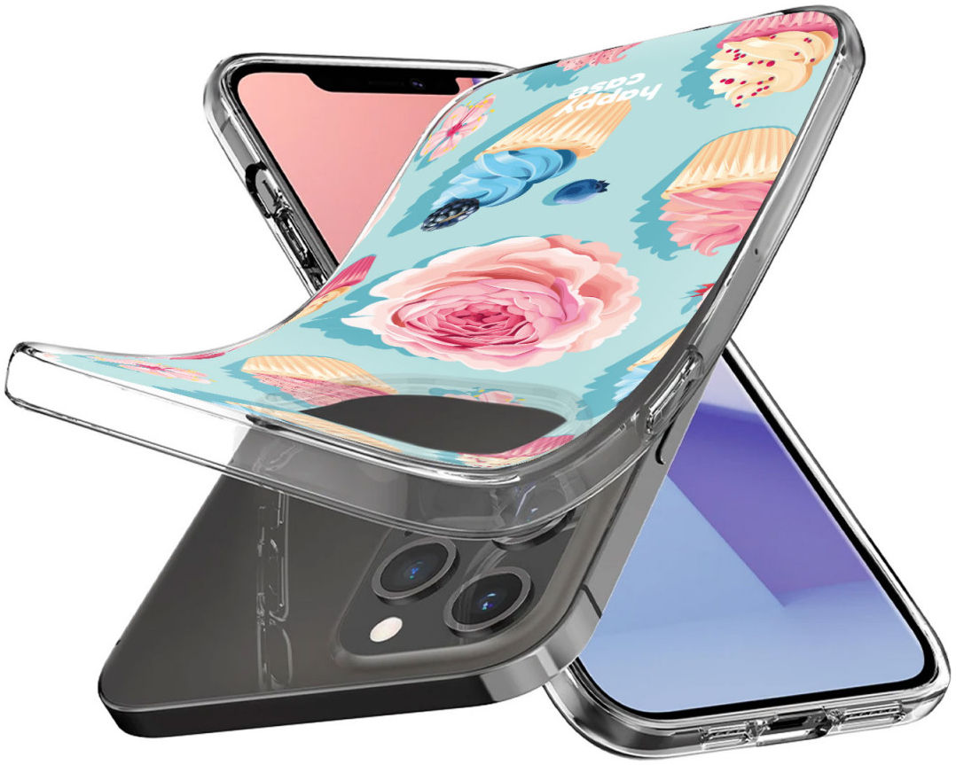HappyCase iPhone 12 / 12 Pro Hoesje Flexibel TPU Toetjes Print afbeelding 4