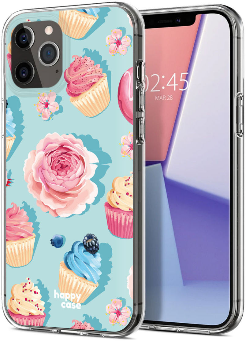 HappyCase iPhone 12 / 12 Pro Hoesje Flexibel TPU Toetjes Print afbeelding 2