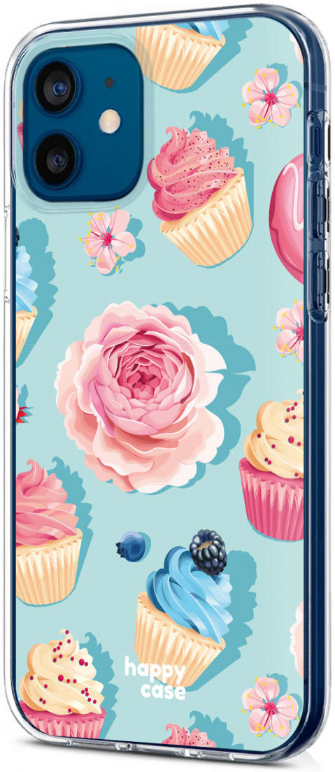 HappyCase iPhone 12 / 12 Pro Hoesje Flexibel TPU Toetjes Print afbeelding 6