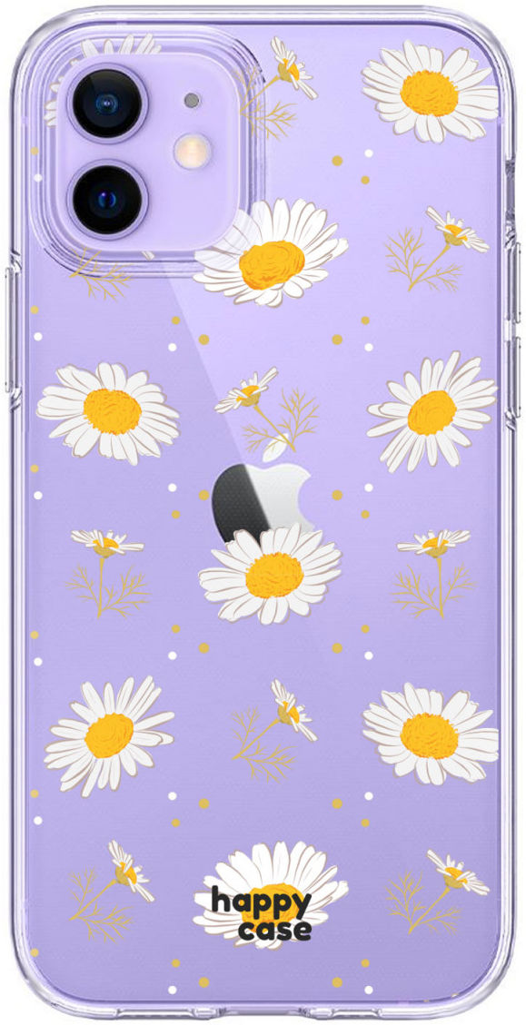 HappyCase iPhone 12 / 12 Pro Hoesje Flexibel TPU Bloemen Print afbeelding 1