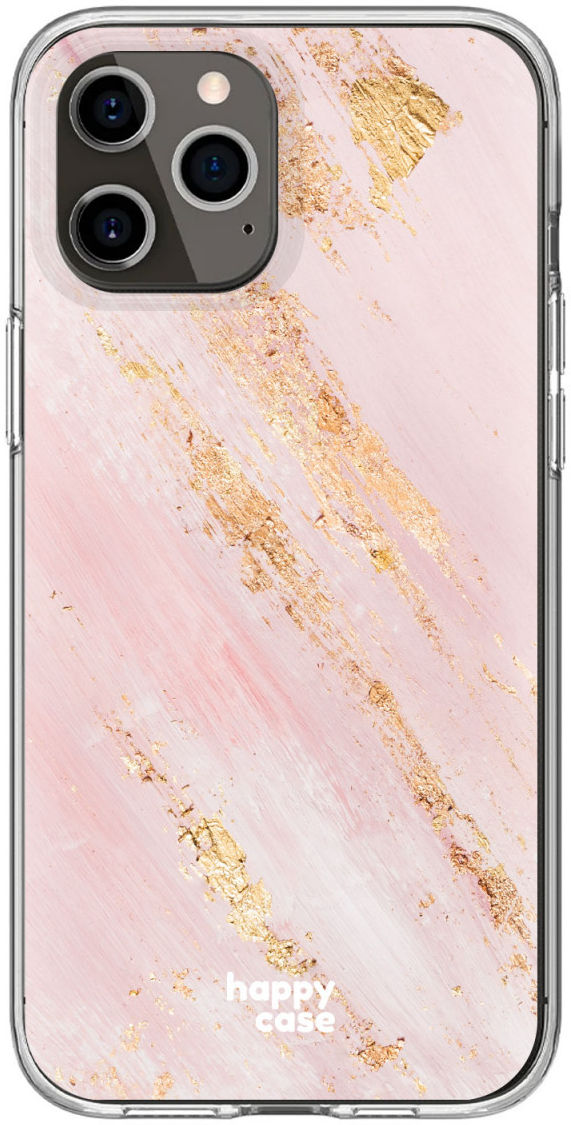 HappyCase iPhone 12 / 12 Pro Hoesje Flexibel TPU Pink Marmer Print afbeelding 10