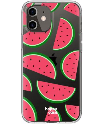 HappyCase iPhone 12 / 12 Pro Flexibel Hoesje TPU Watermeloen Print Hoesjes