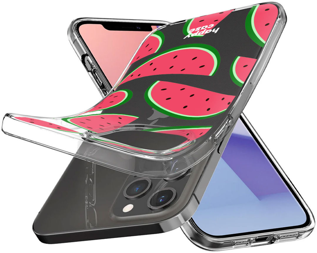 HappyCase iPhone 12 / 12 Pro Flexibel Hoesje TPU Watermeloen Print afbeelding 4