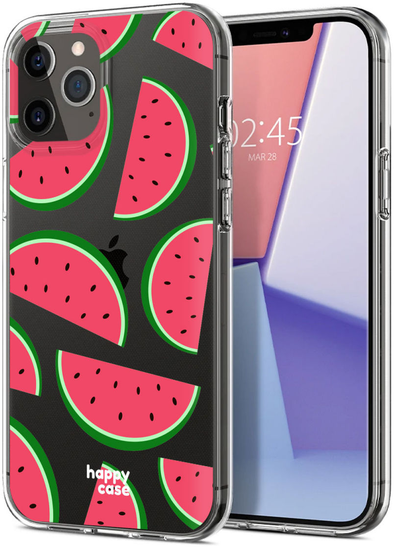 HappyCase iPhone 12 / 12 Pro Flexibel Hoesje TPU Watermeloen Print afbeelding 2