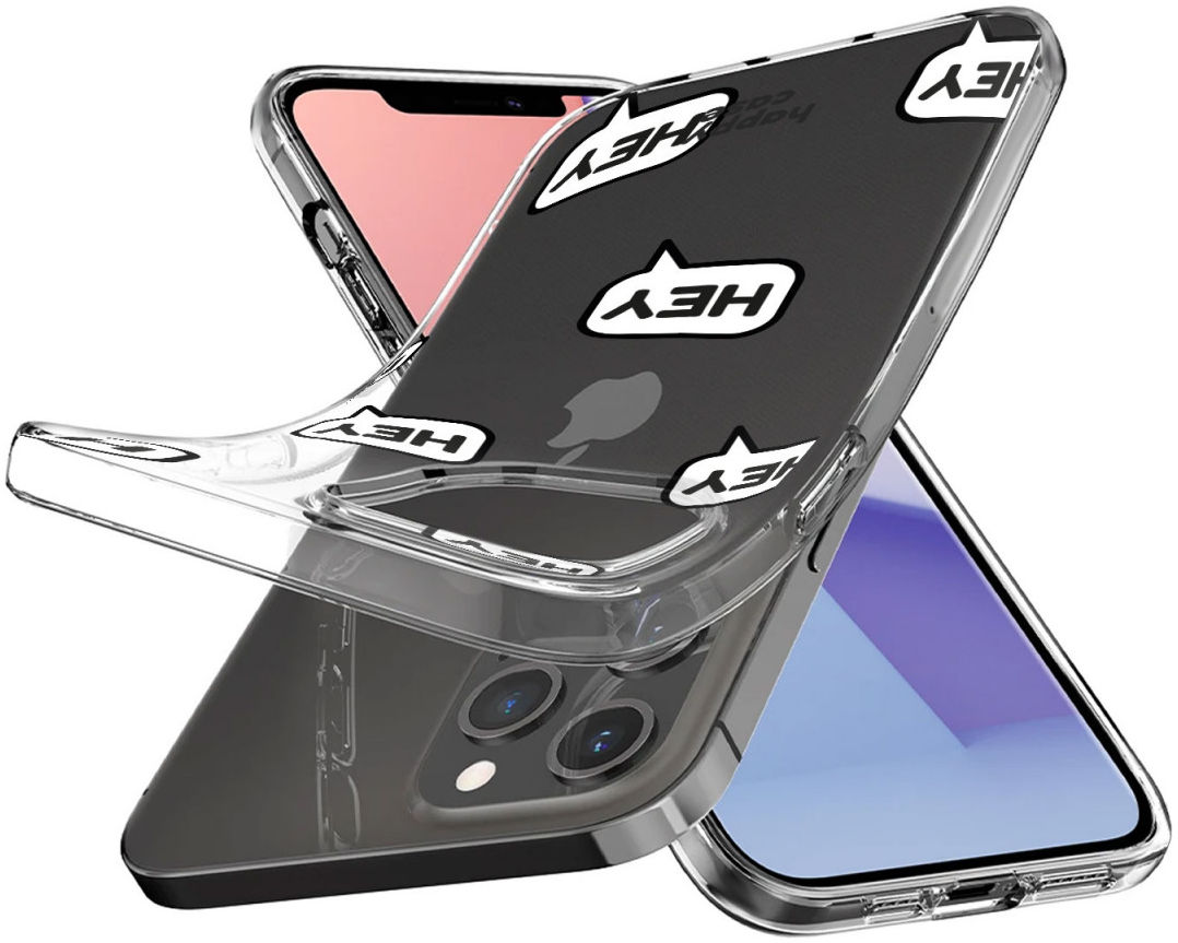HappyCase iPhone 12 / 12 Pro Hoesje Flexibel TPU Hey Print afbeelding 4