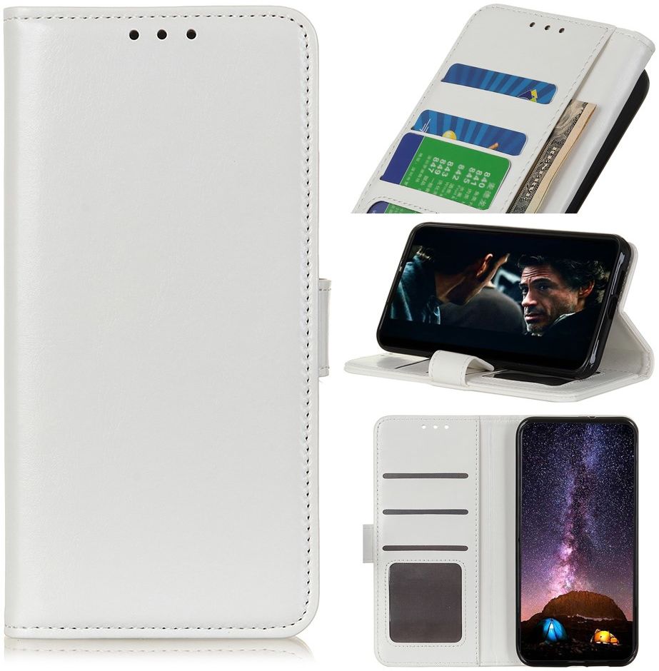 Google Pixel 5 Kunstleer Portemonnee Stand Hoesje Wit afbeelding 5