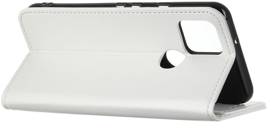 Google Pixel 5 Kunstleer Portemonnee Stand Hoesje Wit afbeelding 4