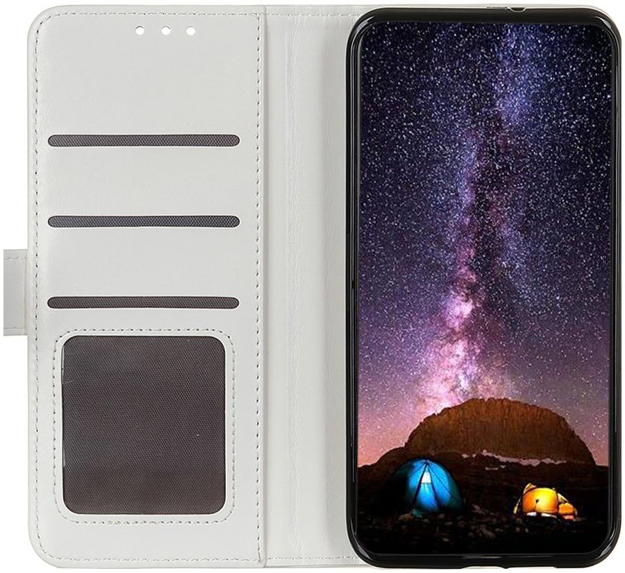 Google Pixel 5 Kunstleer Portemonnee Stand Hoesje Wit afbeelding 7