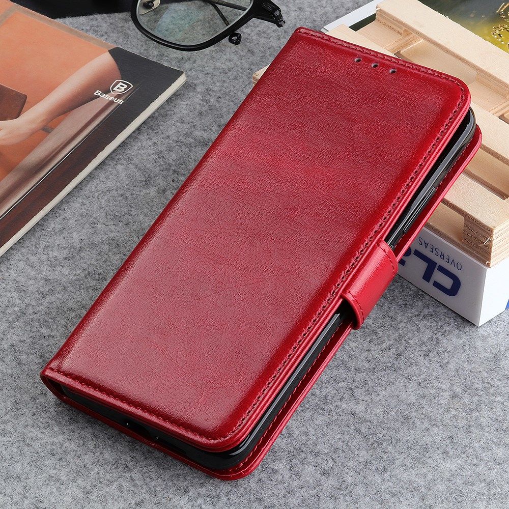 Google Pixel 5 Kunstleer Portemonnee Stand Hoesje Rood afbeelding 7