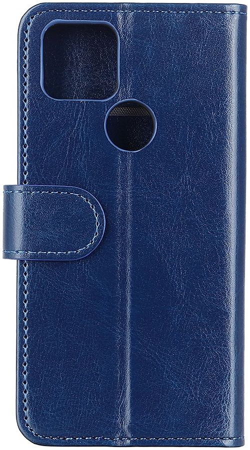 Google Pixel 5 Kunstleer Portemonnee Stand Hoesje Blauw afbeelding 3