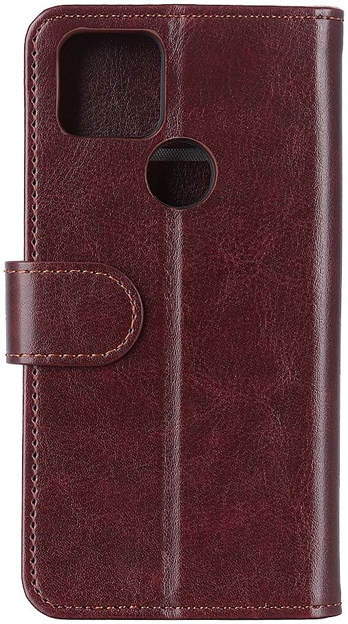 Google Pixel 5 Kunstleer Portemonnee Stand Hoesje Bruin afbeelding 2