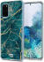 HappyCase Galaxy S20 FE Hoesje Flexibel TPU Aqua Marmer Print afbeelding 2