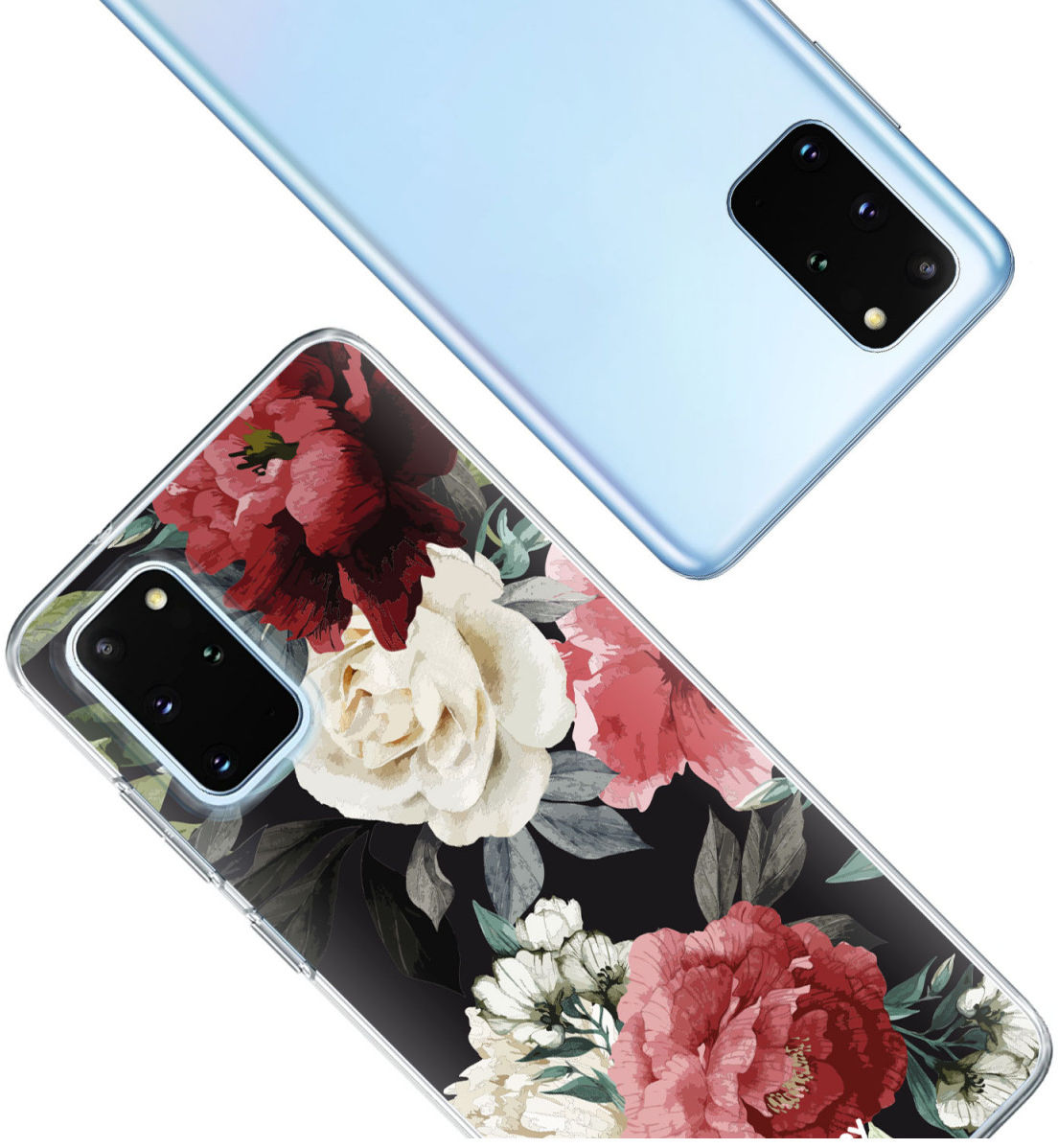 HappyCase Galaxy S20 FE Hoesje Flexibel TPU Rozen Print afbeelding 4