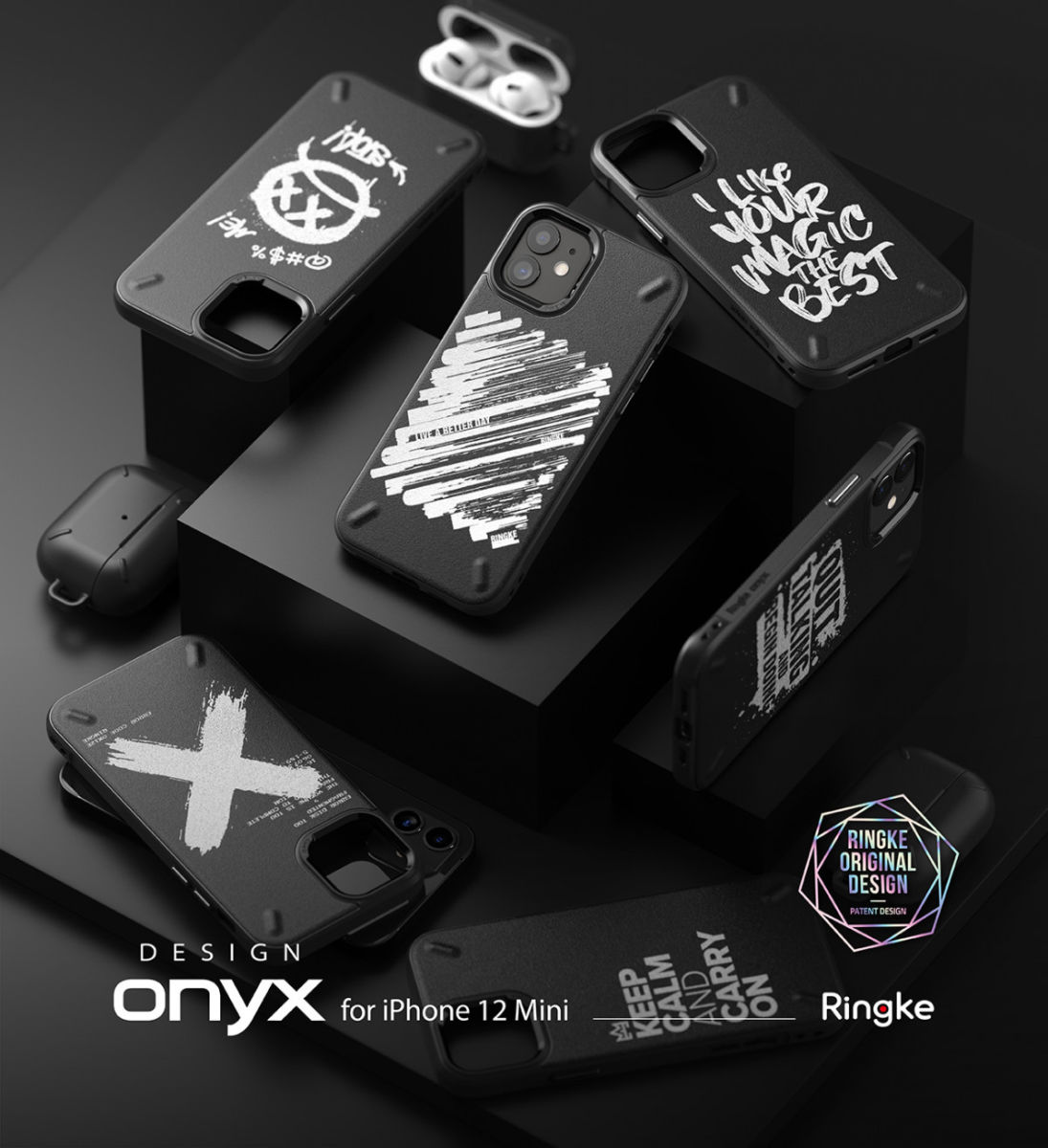 Ringke Onyx Design Apple iPhone 12 Mini Hoesje Flexibel TPU Print afbeelding 10