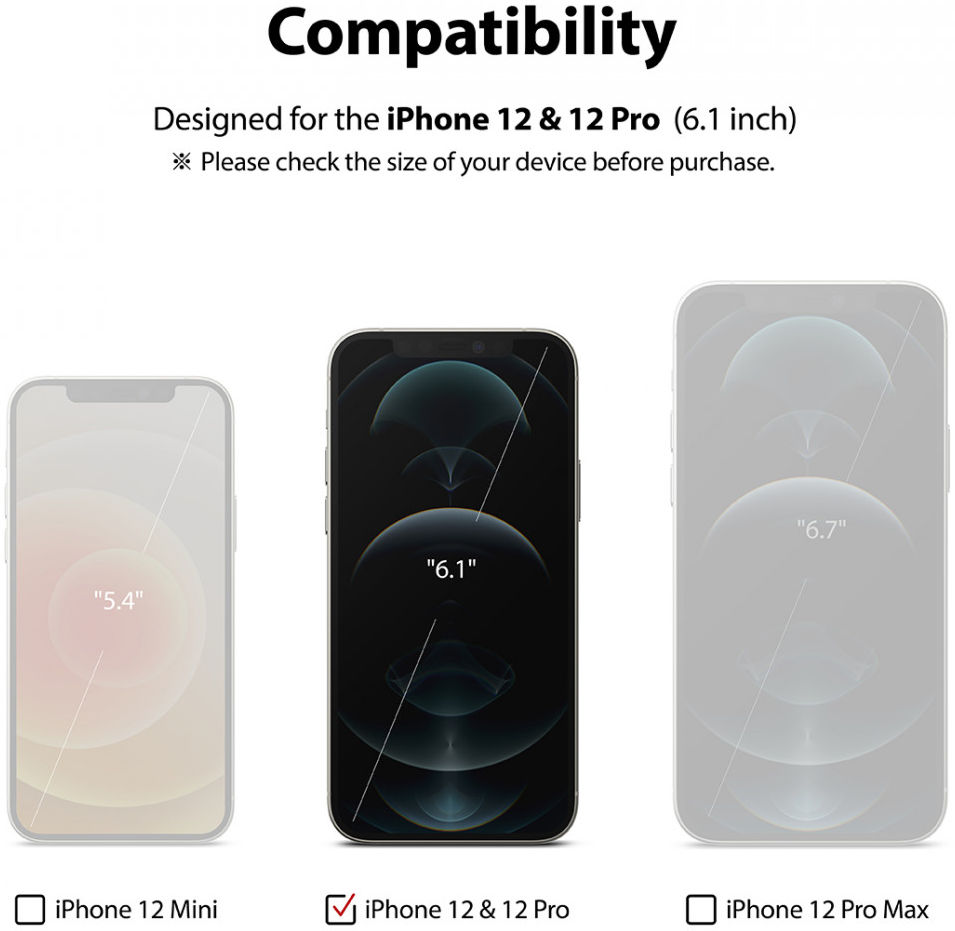 Ringke ID Glass Apple iPhone 12 Mini Tempered Glass Screenprotector afbeelding 14