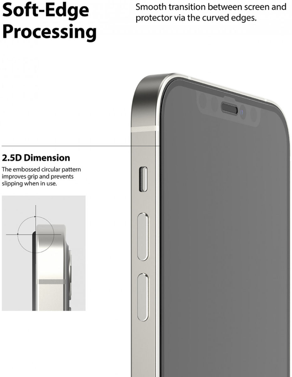 Ringke ID Glass Apple iPhone 12/12 Pro Tempered Glass Screenprotector afbeelding 7