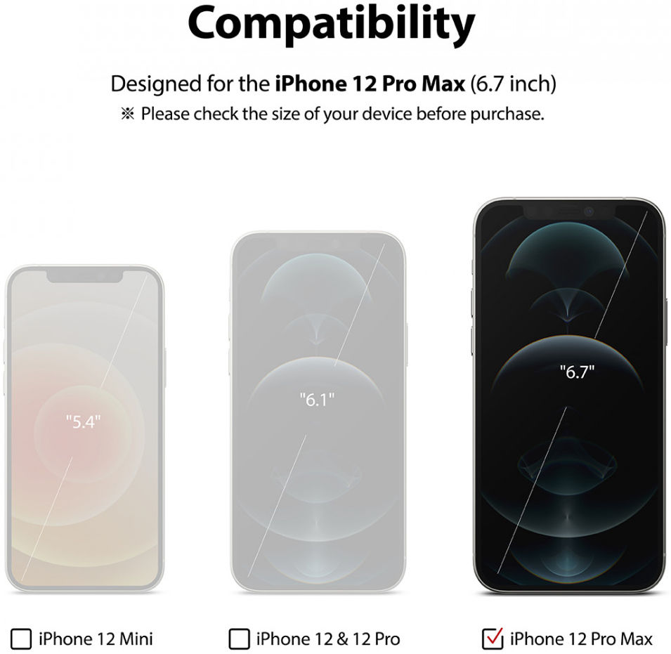 Ringke ID Glass Apple iPhone 12 Pro Max Tempered Glass Screenprotector afbeelding 13