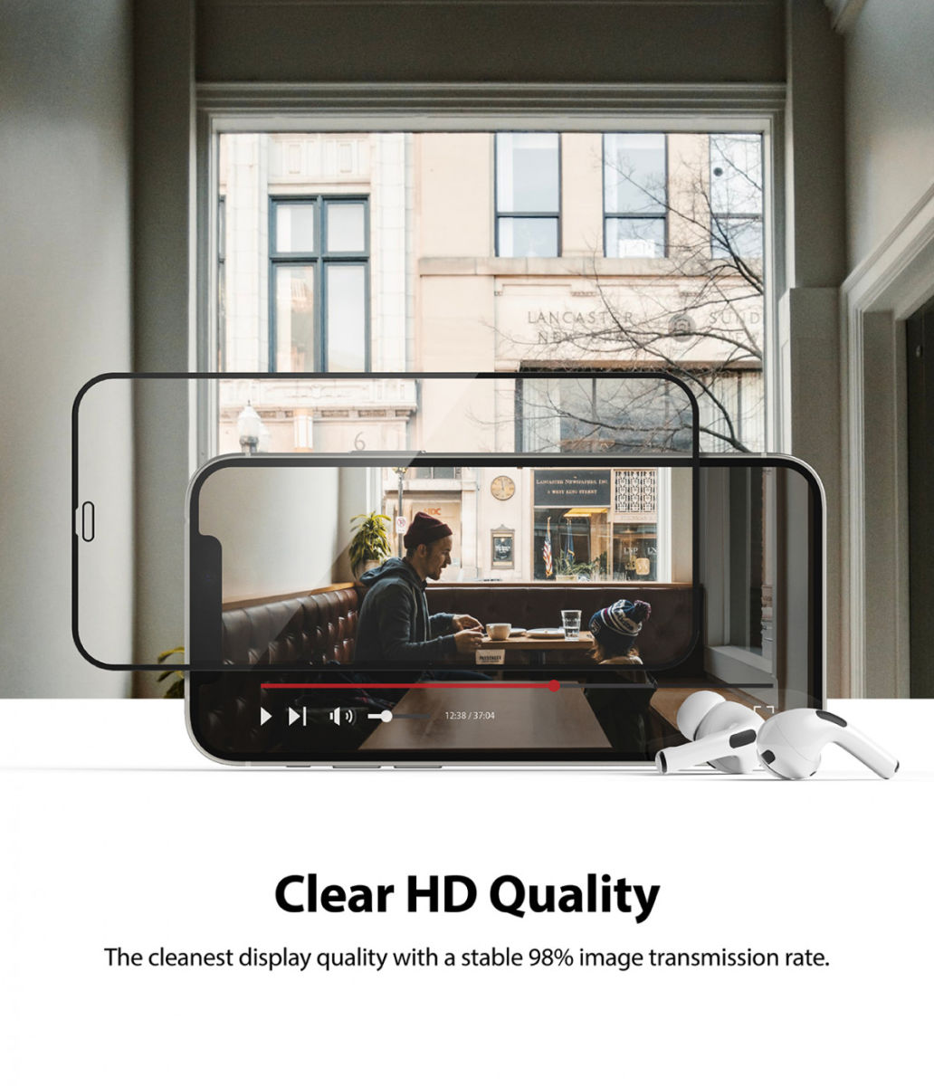 Ringke ID Glass Apple iPhone 12 Pro Max Tempered Glass Screenprotector afbeelding 3