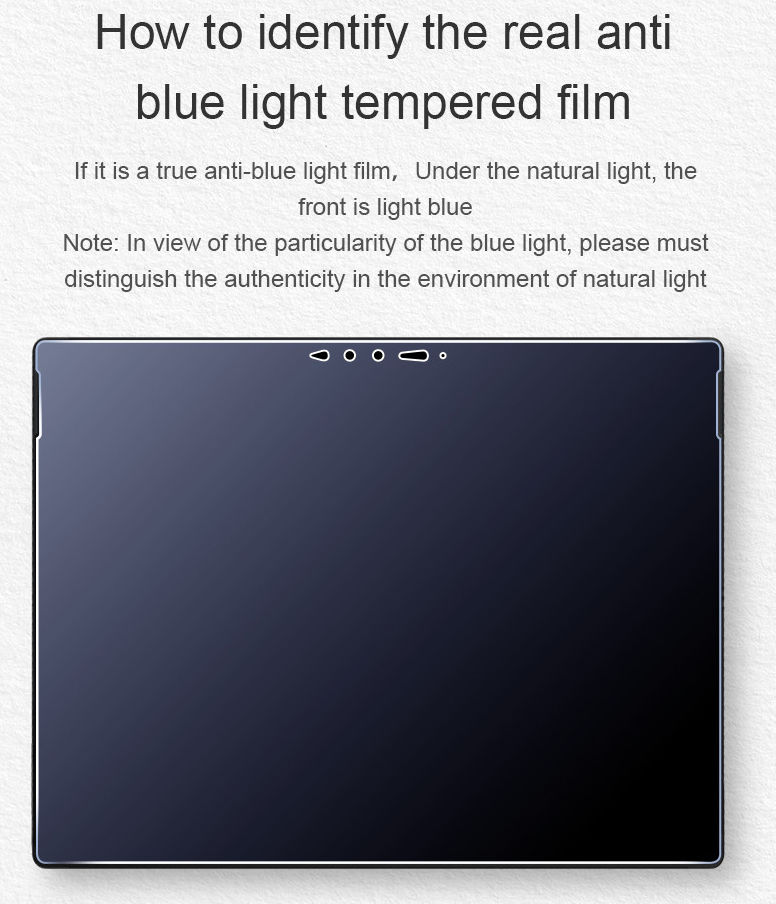 Microsoft Surface Pro 4/5/6/7 Anti-Blue Light Tempered Glass afbeelding 13