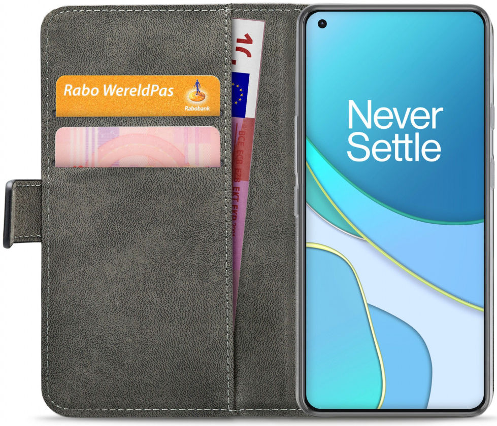 Mobilize Classic Gelly Wallet Book Case OnePlus 8T Hoesje Zwart afbeelding 1
