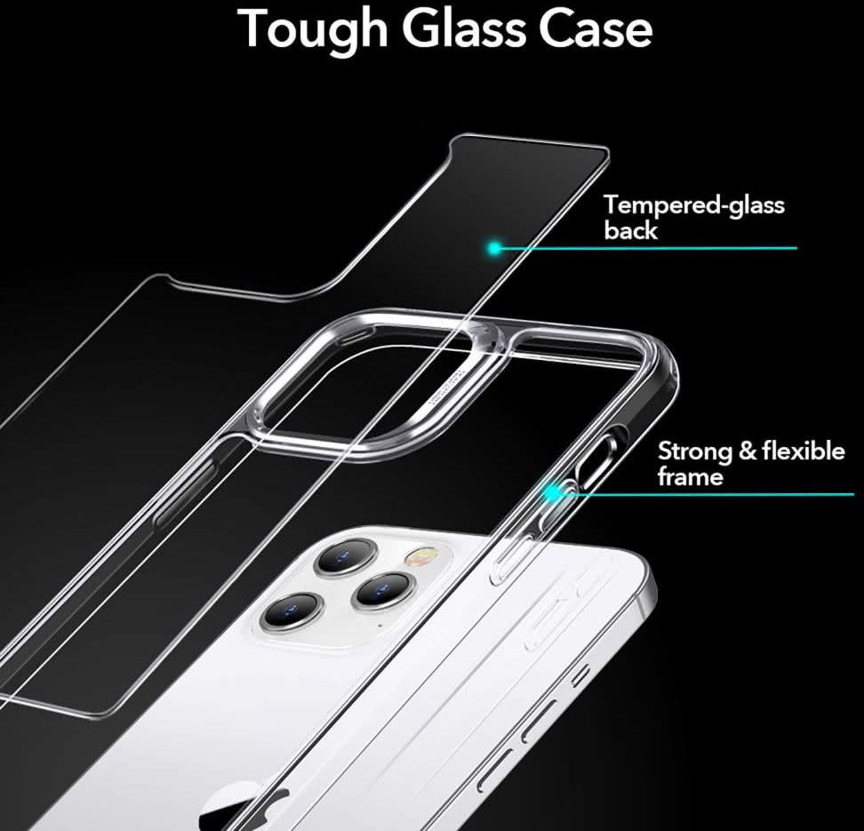 ESR Ice Shield Apple iPhone 12/12 Pro Hoesje Hybrid Glass Transparant afbeelding 2
