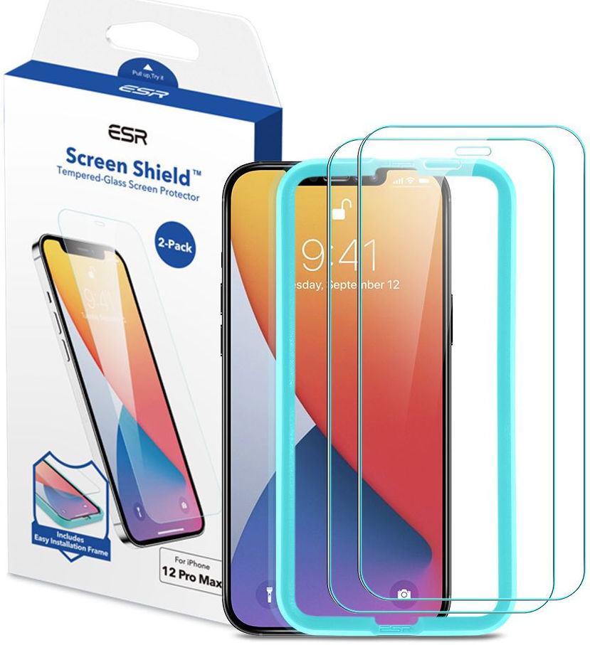 ESR Apple iPhone 12 / 12 Pro Tempered Glass Screenprotector (2-Pack) afbeelding 1