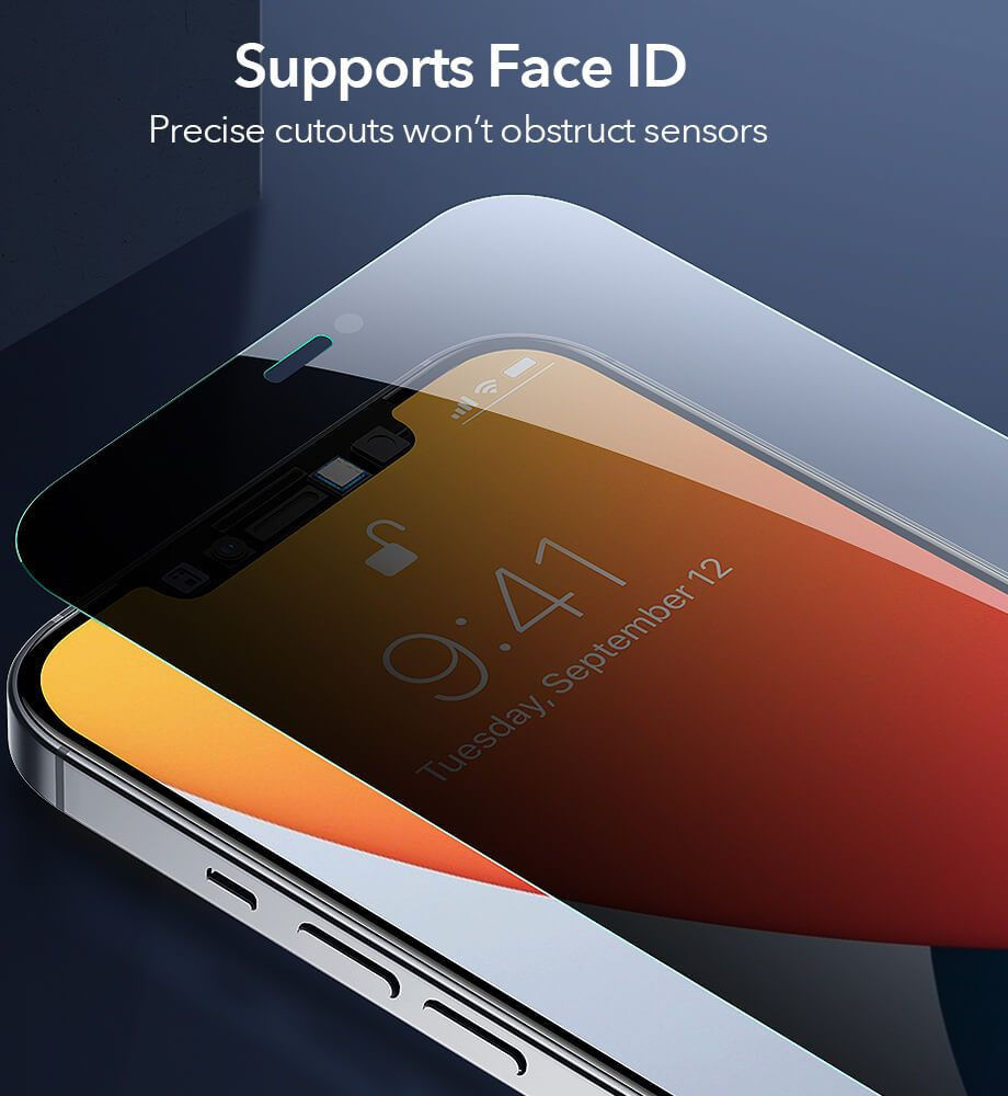 ESR Apple iPhone 12 / 12 Pro Tempered Glass Screenprotector (2-Pack) afbeelding 6