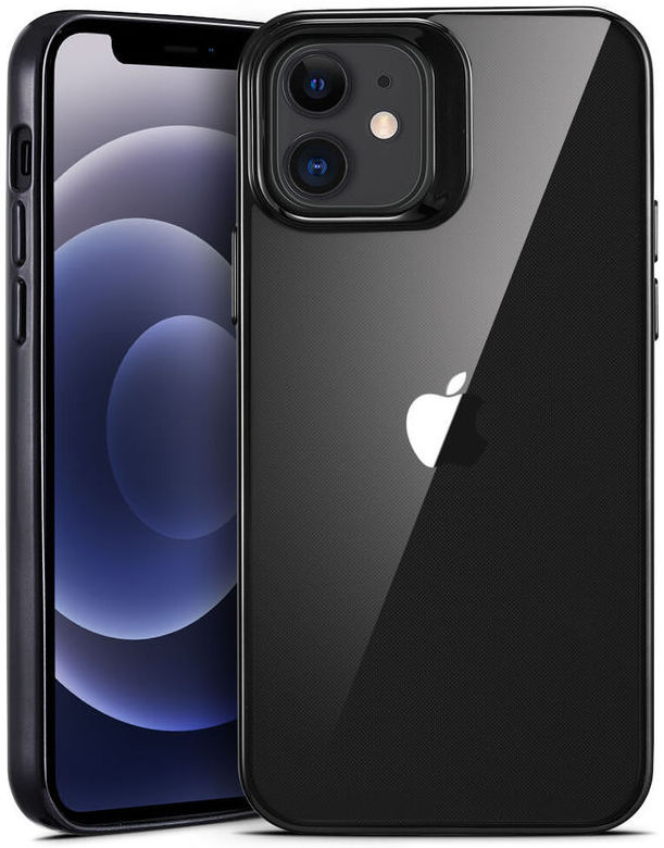 ESR Halo Apple iPhone 12 Mini Hoesje Transparant Zwart afbeelding 1