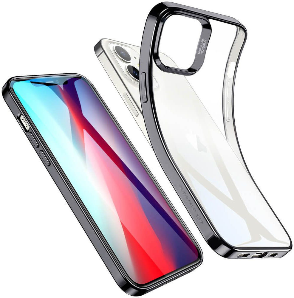 ESR Halo Apple iPhone 12 Mini Hoesje Transparant Zwart afbeelding 2